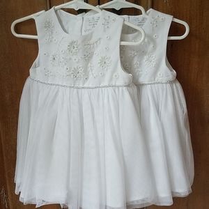 White dresses for twin girls